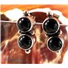 Image 2 : NAKAI Black Onyx Earrings Native American .925