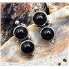 Image 8 : NAKAI Black Onyx Earrings Native American .925