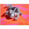 Image 2 : Vintage .925/Enamel Frog Brooch Marcasite