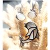 Image 3 : Mother-of-Pearl Inlay Dolphin Pendant-Bonus Earrings