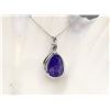Image 1 : Pear-Cut Certified & Appraised Tanzanite Necklace