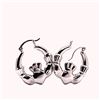 Image 2 : Love of the Irish White Gold Claddagh Hoops