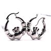 Image 5 : Love of the Irish White Gold Claddagh Hoops