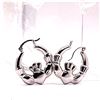 Image 9 : Love of the Irish White Gold Claddagh Hoops