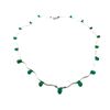 Image 4 : Briolette-Cut Emeralds & Delicate White Gold Ribbon Necklace