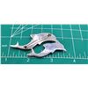 Image 7 : Happy Swimming Dolphins Sterling Silver Brooch