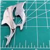 Image 9 : Happy Swimming Dolphins Sterling Silver Brooch