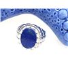 Image 2 : Man's Denim Lapis Ring in Sterling Silver