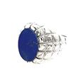 Image 6 : Man's Denim Lapis Ring in Sterling Silver