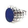 Image 7 : Man's Denim Lapis Ring in Sterling Silver