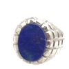 Image 8 : Man's Denim Lapis Ring in Sterling Silver
