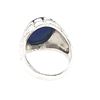 Image 9 : Man's Denim Lapis Ring in Sterling Silver