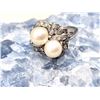 Image 13 : Vintage Art-Deco Twin Pearl & Diamond Bypass Ring