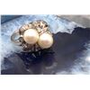 Image 20 : Vintage Art-Deco Twin Pearl & Diamond Bypass Ring