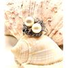 Image 22 : Vintage Art-Deco Twin Pearl & Diamond Bypass Ring