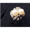 Image 36 : Vintage Art-Deco Twin Pearl & Diamond Bypass Ring