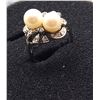 Image 38 : Vintage Art-Deco Twin Pearl & Diamond Bypass Ring