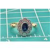 Image 12 : Stunning Blue Sapphire and Diamond Scalloped Halo Ring