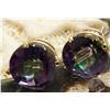 Image 3 : Large 10.00mm Round Mystic Topaz Stud Earrings