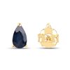 Image 3 : Minimalist Blue Sapphire Pear-Cut Earrings 14K