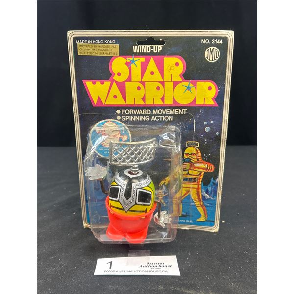 Vintage Wind Up Star Warrior Still Sealed in Original Package