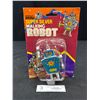 Image 1 : Vintage Wind Up Mini Super Silver Walking Robot Sealed in Package