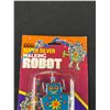 Image 4 : Vintage Wind Up Mini Super Silver Walking Robot Sealed in Package