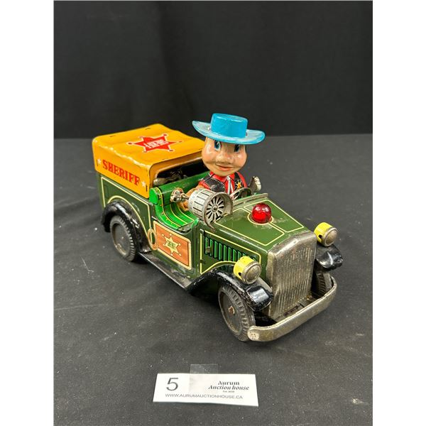 Old Sherif Battery Operated Tin Toy