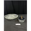 Image 1 : Glass + Chrome Divided Lazy Susan