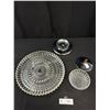Image 2 : Glass + Chrome Divided Lazy Susan