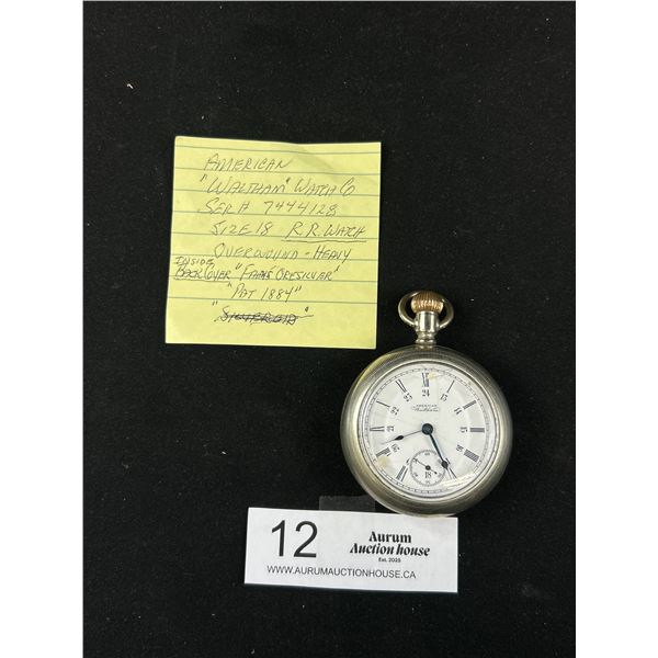 Whalthem Pocket Watch Size 18 1884 "Farys" OreSilver JER#7444128