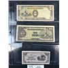 Image 3 : 3 Japanese Gout WWII Bills 5 + 10 Pesos + 50 Centavos