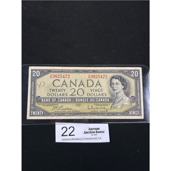 1954 CDN 20.00 Bill UNCIR