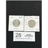 Image 1 : 2 1947-1964 CDN Silver 25 Cent Coins