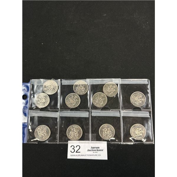 11 CDN 50 Cent Coins