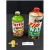 Image 1 : Vintage Zip Wax Car Wash Tin + A Turtle Wax Auto Polish and Turtle Wax Clacker