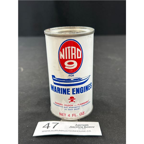 Full Vintage Nitro 9 Marine Engines Tin