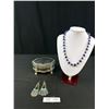Image 1 : Vintage Footed Silver Jewelry Box Quality!