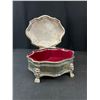 Image 3 : Vintage Footed Silver Jewelry Box Quality!