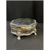 Image 4 : Vintage Footed Silver Jewelry Box Quality!
