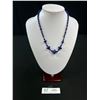 Image 1 : Genuine Antique Art Deco Lapis Glass Bead Necklace Beauty!