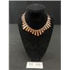 Image 1 : Designer Signed RENOIR Art Deco Copper Necklace C.1960s Solid Quality
