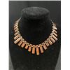 Image 2 : Designer Signed RENOIR Art Deco Copper Necklace C.1960s Solid Quality