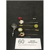 Image 1 : Vintage Stick Pin Collection Jade Sterling etc