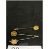 Image 3 : Vintage Stick Pin Collection Jade Sterling etc