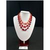 Image 1 : Antique Art Glass Hand Knotted Necklace Matching Gem Set Clasp