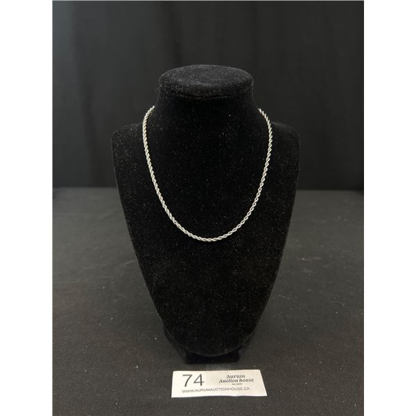 Quality Solid Sterling Silver Vintage Rope Chain