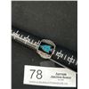 Image 2 : Vintage Mens Silver Turqouise Onyx King Solid