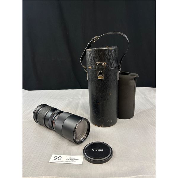 Vintage Auto Vivitar Teele-Zoom 85-205mm Camera Lens w/ Hardshell Case
