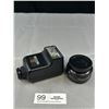 Image 10 : Tray Lot of Vintage Camera Lens, Flashes, etc